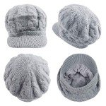 Warm Fleece Lined Twist Beret Hat for Women