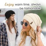 FURTALK Fleece-Lined Knit Beanie for Winter