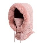 Warm Winter Balaclava Hat for Women - Pink