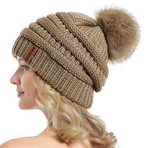 Cozy Queenfur Slouchy Beanie with Pompom