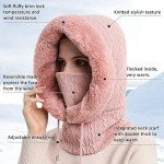 Warm Winter Balaclava Hat for Women - Pink