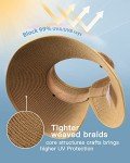 Wide Brim Straw Sun Visor Hat for Women