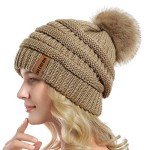 Cozy Queenfur Slouchy Beanie with Pompom