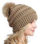 Cozy Queenfur Slouchy Beanie with Pompom