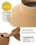 Wide Brim Straw Sun Visor Hat for Women