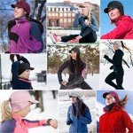 Reflective Fleece Ponytail Beanie Hat for Women