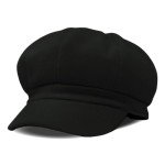 Elegant Black Women's Newsboy Cap and Beret