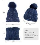 Cozy Navy Beanie Hat and Scarf Set for Women
