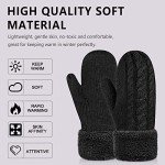 Cozy Wool Knit Winter Gloves for Women