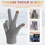 Warm Fleece-Lined Touchscreen Winter Gloves - 2 Pairs