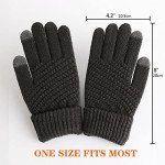 Warm Fleece-Lined Touchscreen Winter Gloves - 2 Pairs