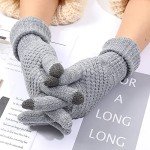 Warm Fleece-Lined Touchscreen Winter Gloves - 2 Pairs