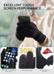 Warm Touch Screen Gloves for Women - Black