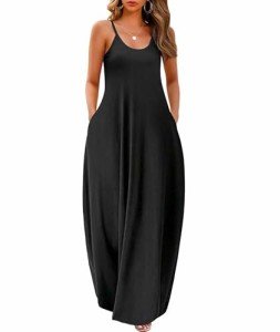 Wolddress Plus Size Sleeveless Maxi Dress with Pockets