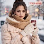 4 Pairs Women's Fleece Lined Touchscreen Winter Gloves