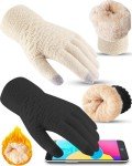 Warm Touch Screen Knit Gloves for Women (2 Pairs)