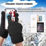 Warm Touch Screen Knit Gloves for Women (2 Pairs)