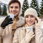 Warm Touch Screen Knit Gloves for Women (2 Pairs)