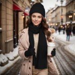 Cozy Women's Winter Hat, Gloves & Scarf Set