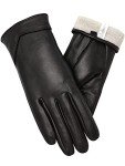 Women's Warm Touchscreen Leather Winter Gloves