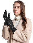 Women's Warm Touchscreen Leather Winter Gloves