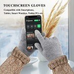 Cozy Thermal Touchscreen Gloves for Women - 2 Pairs
