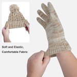 Women's 3-Piece Knitted Winter Hat and Scarf Set