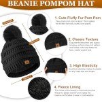 Voqeen Women's 5-Piece Hat and Scarf Set