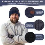 Winter Knit Beanie, Scarf & Touchscreen Gloves Set