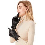 Warm Touchscreen Sheepskin Leather Gloves for Women