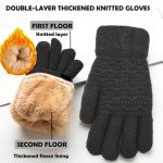 Women's Winter Hat, Gloves & Scarf Set (Black)