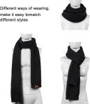 Loowoko Women's Waffle Knitted Plush Scarf