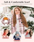 Rechargeable Heated Scarf for Women - Pink Tassel