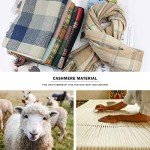 Tartan Wool Scarf for Women - Blue & Red