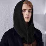 Warm Women's Knit Balaclava Beanie with Scarf