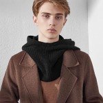 Warm Women's Knit Balaclava Beanie with Scarf