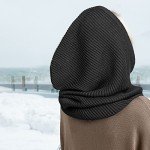 Warm Women's Knit Balaclava Beanie with Scarf