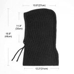Warm Women's Knit Balaclava Beanie with Scarf