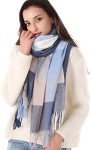 Missshorthair Women's Oversized Winter Plaid Scarf