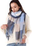 Missshorthair Women's Oversized Winter Plaid Scarf