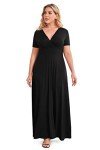 POSESHE Plus Size V-Neck Maxi Dress for Curves
