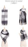 Missshorthair Women's Oversized Winter Plaid Scarf