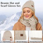 Winter Beanie, Scarf & Touchscreen Gloves Set