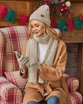 Winter Beanie, Scarf & Touchscreen Gloves Set