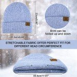 Cozy Winter Beanie, Scarf & Gloves Set - Light Blue