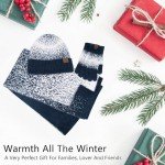 Navy Blue Women's Winter Hat and Scarf Set