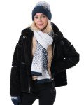 Navy Blue Women's Winter Hat and Scarf Set