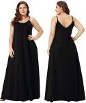 Wolddress Plus Size Sleeveless Maxi Dress with Pockets