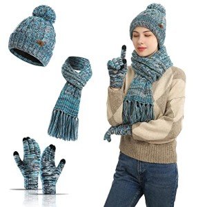 3-in-1 Winter Beanie, Scarf, and Gloves Set