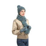 3-in-1 Winter Beanie, Scarf, and Gloves Set